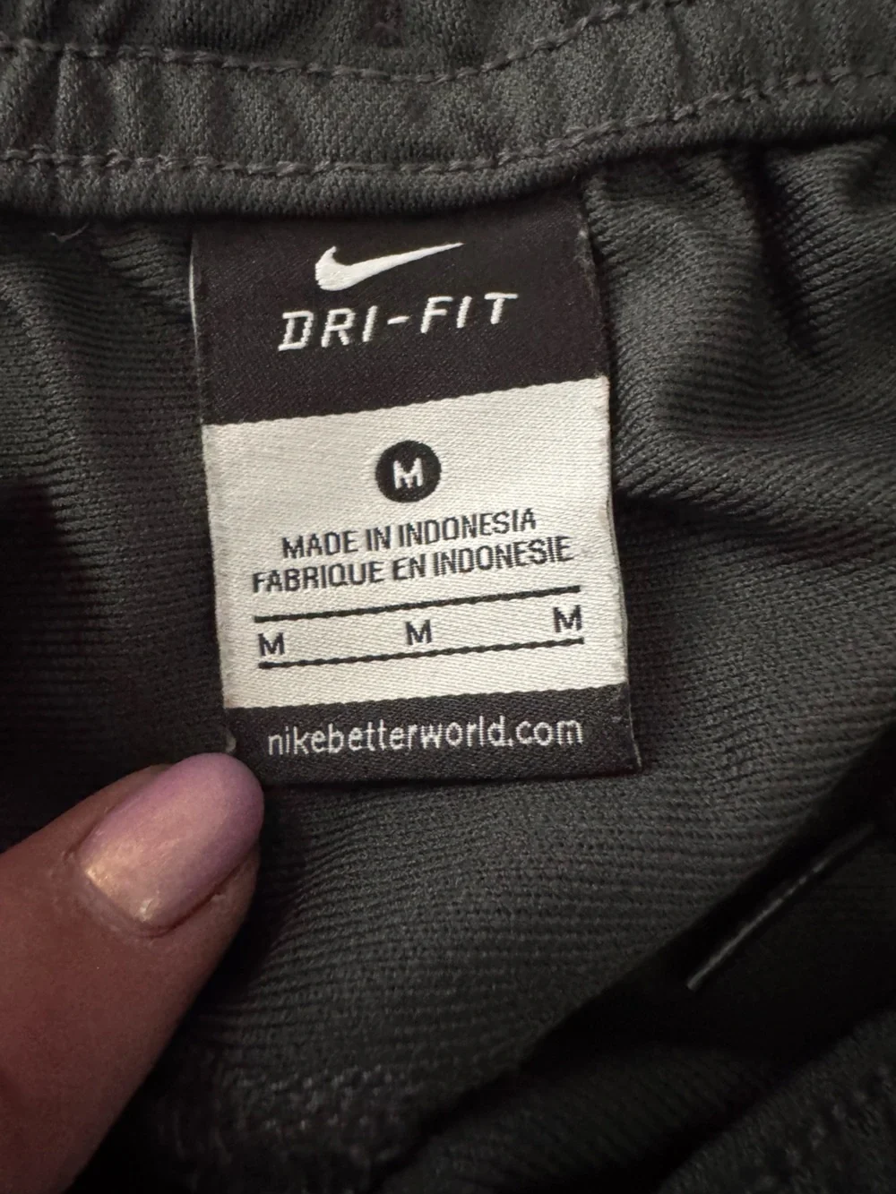 Nike Dri-FIT Black Tapered Training Pants Pink Swoosh Ankle Zip Women’s M